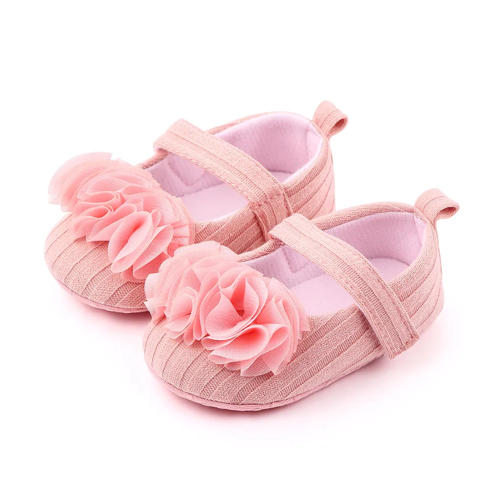 New Beautiful Floral Baby Shoes Girl Crochet Mary Jane Slippers Infant Shoes Soft Sole First Walking Shoes 2025 manufacture
