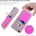 Wallet Rubber 3M Stickers Mobile Phone Silicone Case Wallet Rubber Mobile Phone Name Card Holder