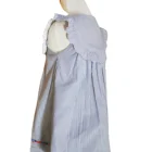 Baby Cotton Dress Girl Summer Baby Girl's Cotton Y/D Stripes Embroidered Dress Girls Dress With Patched Bow