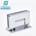 Glass to wall 90 degree circular corner brass glass shower door hinges