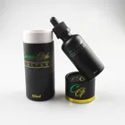 Matte frosted black e liquid essential oil dropper 30ml glass essential oil bottle with paper tube 30ml paper tubes