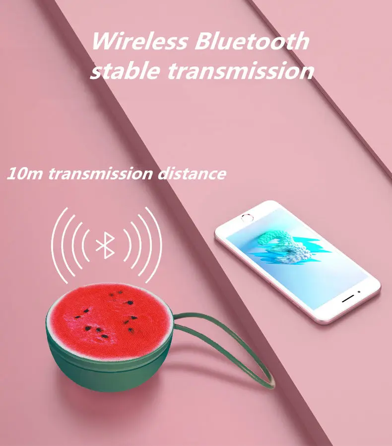 Mini Small fruit wireless speaker 3D stereo sound Fruit-shaped Low-power USB Music Player - ANKUX.COM