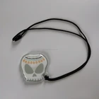 Promotional Toy Gift Keyring, 2D Soft PVC Ghost Shape Squeeze Led Micro light Keychain With String