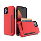 Amazon hot sale tpu pc flip card holder suitable mobile phone case for iPhone 11
