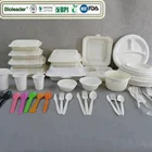 100% Compostable Cornstarch Food Container Lunch Box
