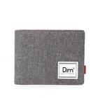 Fashion new design RFID blocking men leather canvas wallet