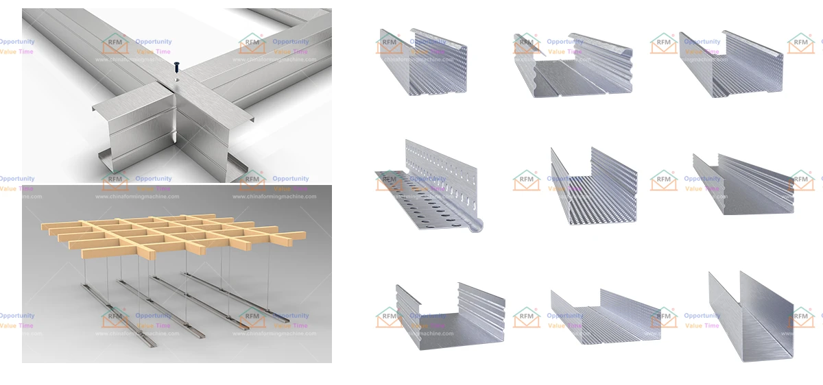 high precision metal goods hat channel stud rack roll mini and small meatball forming machine