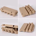 Eggs Egg Box Packing Biodegradable Eco-friendly Sell 12 /6 Eggs Paper Packaging Pulp Fiber Egg Carton Tray Box