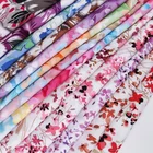 China manufacture floral dress silver woven 100 viscose fabric material