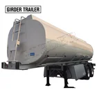 Food water transport 2 axles 25000 liters stainless steel insulation milk tanker semi trailer for sale