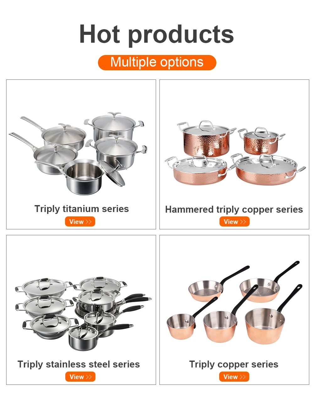 Fashion 10 pcs Stainless Steel Hammered Kitchenware Cookware Set