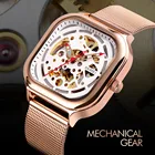 luxury SKMEI 9184 automatic movement stainless steel mechanical watch for men