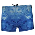 Men Light Blue Ocean Stylish All Over Print Beachshort Bottom Swimwear