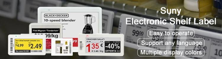 Supermarket Wireless 433MHz 3colors Epaper Eink Display Electronic Price Tag ESL