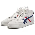 2019 New Arrival High Top Womens Sneakers Flat Leather Shoes Casual Ankle White Female Sneakers