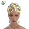 H & D African Tube Turban Print Long Head Wrap Headscarf Floral Africa Headwrap