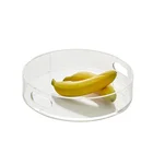 Hotel home food serving tray acrylic round fruit tray coffee serving tray