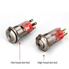 16mm interlock 12v dc momentary led push button switch for laser print machine