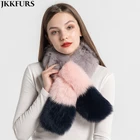 Wholesale Fashion Multi Color Scarf For Women Winter Real Fox Fur Muffler Warm Collar Shawls S7388