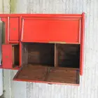 Chinese antique red two door two drawer noodle cabinet wedding wardrobe
