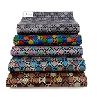 Wholesale PU Leather Fabric Fancy Brand Printed with Star Design For Car Seat/Sofa Cover/Luxury Wallpaper