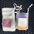 Natural Sisal Saver With Mesh Loofah Soap Ends Bag