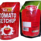 Up Spout Pouch K.K PACK Hot Sale Red Color Design Tomato Ketchup Stand Up Spout Pouch