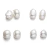 In pair earring diy 7-8-9-10-11-12mm AAA top white baroque bead freshwater pearl