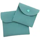 Custom Microfiber Organizer Small Velvet Jewelry Envelope Pouch Bag With Snap Button For Necklace Barcelet Watch Gift