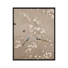 Hotel Suite Decoration Chinese Style Flower Mural 100% Handmade Canvas Wall Art Painting