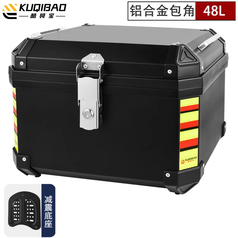 Motorcycle Trunks 48l Motorcycles Trunk Aluminum Alloy Waterproof Tail