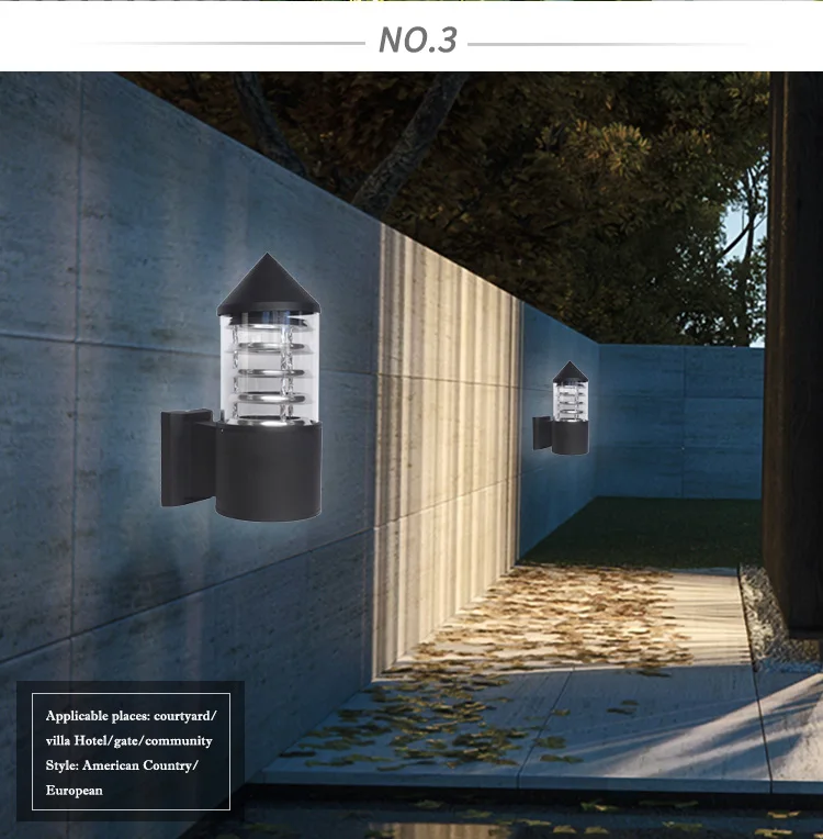 Outdoor Lighting Home Aluminum Garden Courtyard  Balcony Decoration Wall Lamp