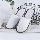 Personalized Bulk Hotel SPA Guest Room Disposable White Bath Slippers For Hotel Amenities