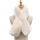 Fashion Women's Warm Faux Fur Shawl Wraps Rabbit Neck Scarf