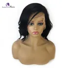 Virgin cuticle aligned brazilian hair amazon popular wigs short hair curly wavy 360 lace frontal wigs for black women