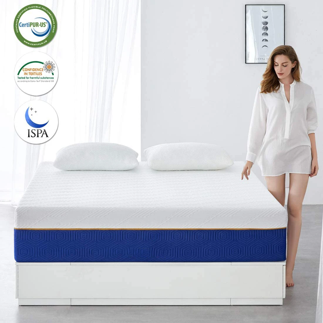 Single Mattress, 15CM Gel Memory Foam Mattress with CertiPUR-US Certified Foam Bed Mattress