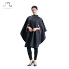 SmartHair Antistatic PU Black Cape Hair Salon Barber Hairdresser Coloring Cape for Salon