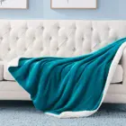 Blanket Cozy Blanket Best Selling Solid Warm Cozy Flannel Sherpa Blanket