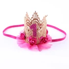 2019 Cute Popular Lace 3D Crown Headwear Baby Birthday Headband