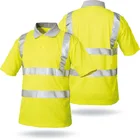 Cheap High Quality safety t shirt, Short Sleeve Men Reflective Safety Polo Shirt