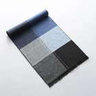 Scarf Elegant Light Weight Pure Silk Woven Scarf For Vintage Man With Tassels