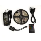 Smart led music light strip 5m SMD 5050 RGB 150led IP20 non waterproof DC12V for home use CE pass 20 key IR remote strip set