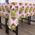 60X120 Custom Size Portable Digital Print Rose Cheap Waterproof Western Table Clothes The Tablecloth