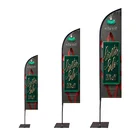Outdoor trade show exhibition promotion custom logo feather advertising flag banners