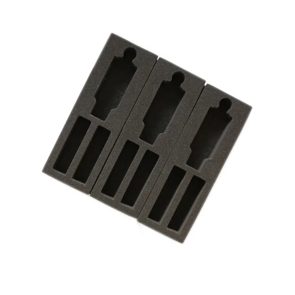sponge foam insert packaging with top flocking custom die cut