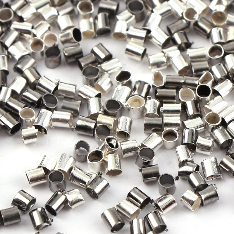 Metal Tube Crimp End Beads Stopper Positioning Tube Spacer Beads For