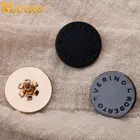 Logo Customization Snap Metal Buttons New Fashion Matt Black Metal Snap Button Acrylic Button For Leather