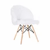 Modern designer stainless steel base white velvet dining chair