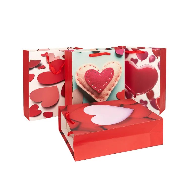 supply red wedding gift packaging sweet wedding paper bags with