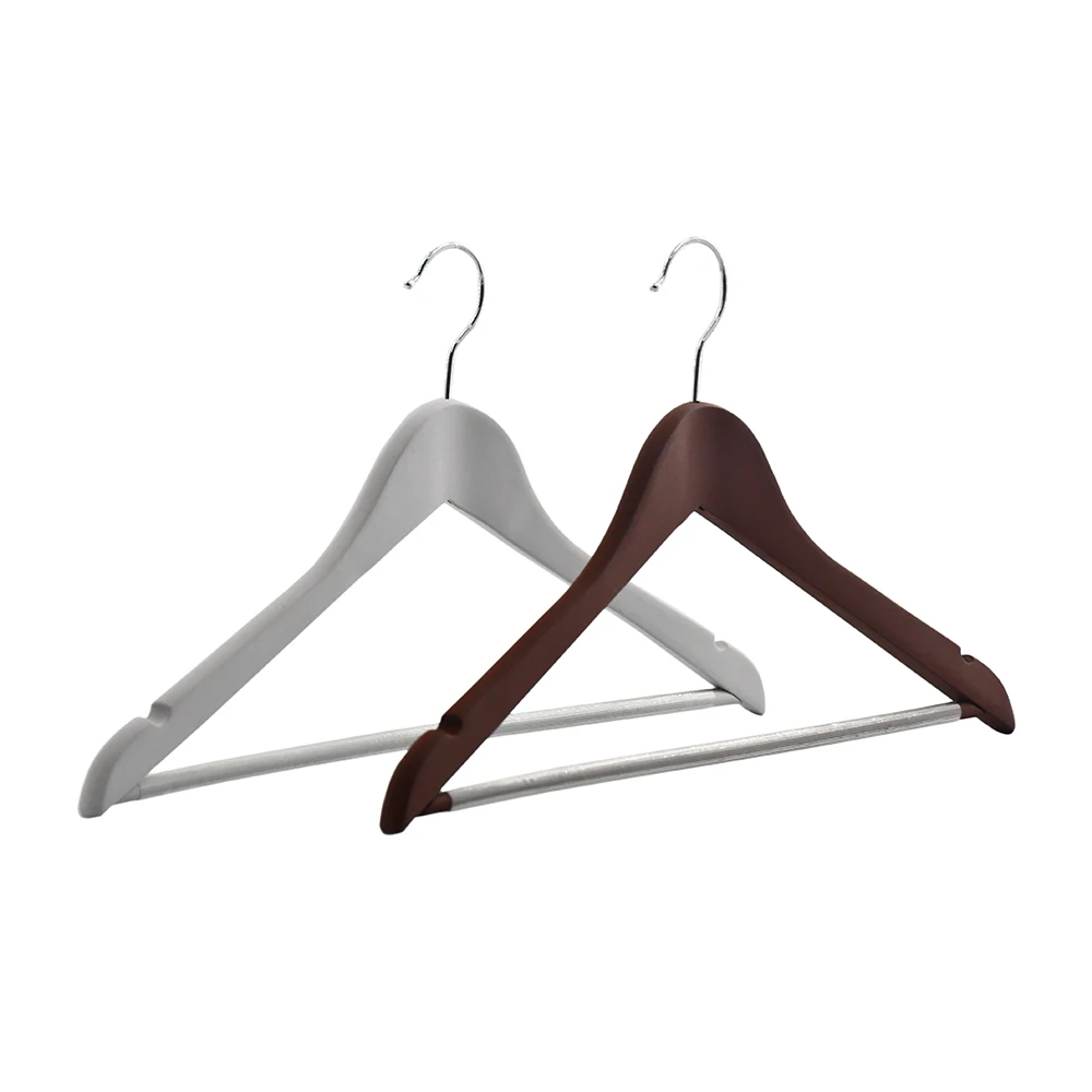 High Quality Free Sample Non Slip Suit Coat Hanger Customize Hanger Wooden With Rubber